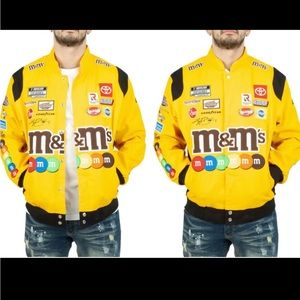 New JH Design Kyle Busch M&M's Racing Jacket Size 2XL Yellow